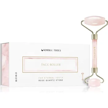 Masážní přípravek KORIKA Tools Face Roller Green Jade Stone masážní váleček na obličej Quartz Roller Pink 1 ks