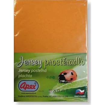 Prostěradlo Apex® Jersey prostěradlo Apex - Jednolůžko 90 x 200 cm - Oranžová