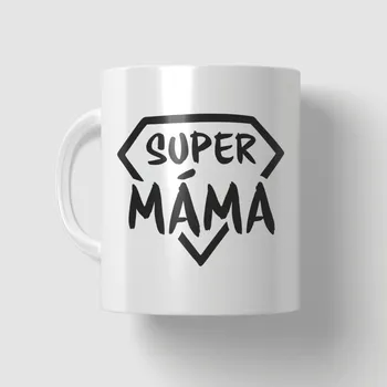 Hrnek - Super máma černý nápis