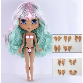 Panenka Čína Panenka s flexibilnímy klouby a pohyblivýma očima a s moderním účesem (30 cm) Barva: nude doll with hands