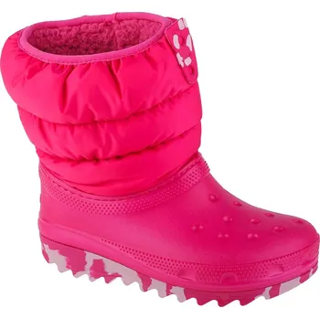 Dívčí sněhule Tmavě růžové sněhule Crocs Classic Neo Puff Boot Kids 207684-6X0 Velikost: 32/33