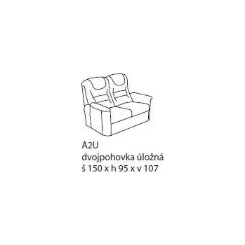 Pohovka Agáta - modulová dvojpohovka úložná