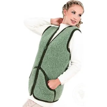 Vesta z ovčí vlny Carpathian 4XL zelená, Barevné varianty Zelená, Velikosti XXXXL 200-100-00163