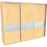 Šatní skříň FLEXI 3 s dělenými dveřmi Matelux Dekor: Javor, Šířka: 300 cm, Výška: 240 cm