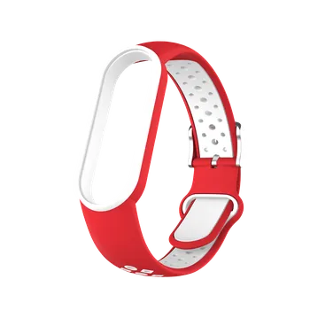 Náhradní náramek Mi band 7/6/5 EF Barva: Červeno-Bílá, Pro Přístroj: Xiaomi Mi band 5/6/7