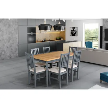 Jídelní set Jídelní set 6+1 Felix Vyberte Tkaninu:: Tkanina 19, Vyberte Moření:: Komplet ořech