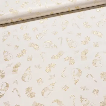 Dekoratex vánoční látka zlatá metráž