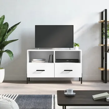 Televizní stolek vidaXL TV skříňka 80 x 36 x 50 cm kompozitní dřevo [828980] Barva: Bílá