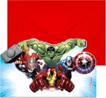PROCOS Pozvánky a obálky 6 ks Avengers 