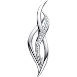 Stříbrná brož se zirkony