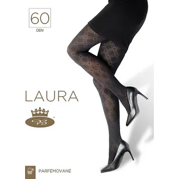 Dámské punčochy Dámské vzorované punčochové kalhoty Laura 60 DEN vel. L
