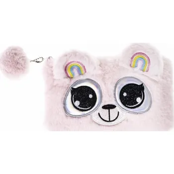 plyšák PLYŠOVÁ TAŠKA Starpak BIG EYES RŮŽOVÁ 20X11CM