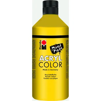 Vodová barva Akrylová barva Marabu Acryl Color 500 ml - žlutá 019