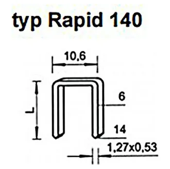 Průmyslová sponka Sešívací spony RAPID 140/14 NK