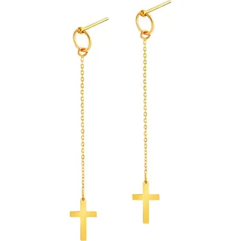 Náušnice Zlaté náušnice - kříže - AP523-1402