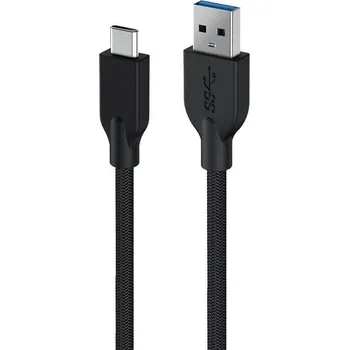 Datový kabel Kabel Genius USB / USB-C, 3A, QC 3.0, 1,5m - černý
