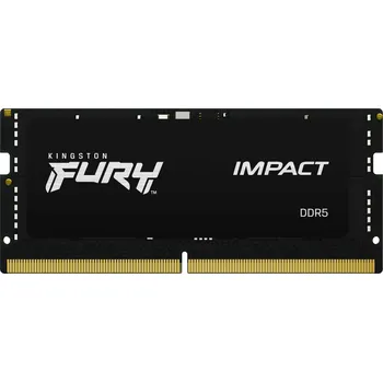 Operační paměť Kingston FURY Impact/SO-DIMM DDR5/8GB/4800MHz/CL38/1x8GB/Black KF548S38IB-8