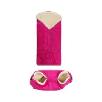 Kojenecká souprava Kaarsgaren Růžový fusak a rukávník na kočárek merino ovčí vlna
