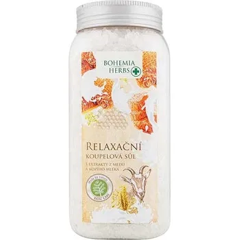Pleťový krém Relaxační koupelová sůl med a kozí mléko Bohemia herbs