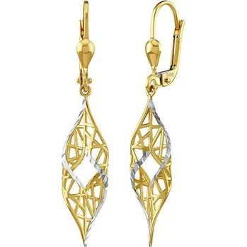 Náušnice Zlaté visací náušnice Harlow broušené PRG0066EGYW