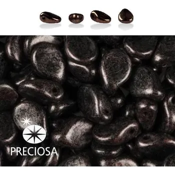 Dětské navlékací korálky Korálky PRECIOSA PIP 5x7mm - (sáček 10g) (černá/šedá)