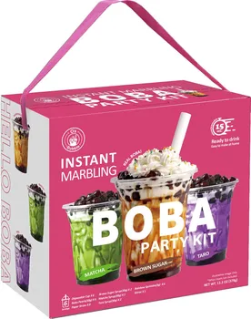 Instantní nápoj O's Bubble Instant Marbling Boba Party Kit 360 g Matcha/Brown Sugar/Taro