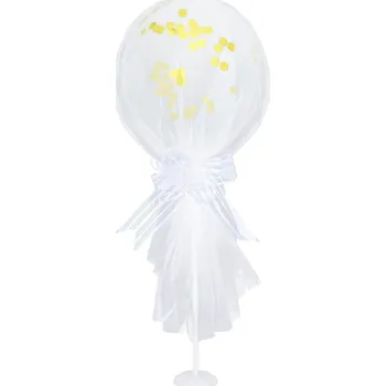 Balónek Party Pal Balonek s konfetami v bílém tylu 1 ks