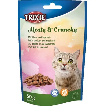 Pamlsek pro psa Trixie Meaty & Crunchy - kuře s makrelou, křupavé masové pamlsky, 50 g
