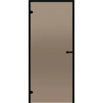 Dveře do parní sauny ALU HARVIA 7x19, bronzové 690x1890 mm, černý rám