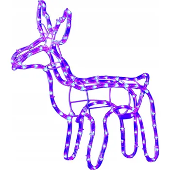 Vánoční dekorace Svítící LED sob 50cm Vánoční dekorace modrá