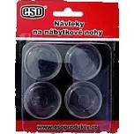 Satos Gumové návleky na stůl či židle pr.28,v.25,hl.20mm TRANSPARENT (sada 4 ks)