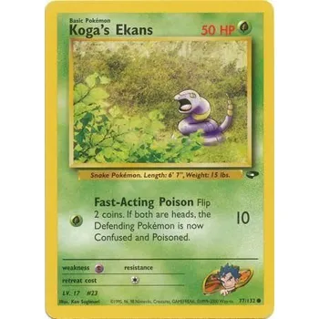 Karetní hra Pokémon GC 077/132 Koga's Ekans - Gym Challenge Stav: Excellent