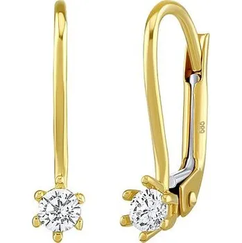 Náušnice Zlaté náušnice Taisia ze žlutého zlata s Brilliance Zirconia PRG830EGY