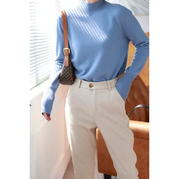 Dámské kalhoty Dámské elegantní tvídové kalhoty v "harem" střihu Barva: meruňková, Velikost: XXXL