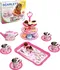 BINO Scarlett dětský čajový set a stojan s cukrovím růžový 35 ks