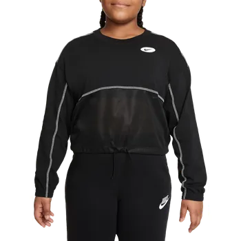 Dámská mikina Mikina Nike Icon Clash Sweatshirt Plus Size Kids do7176-010 Velikost L+ (147-158 cm)