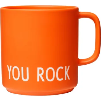 Design Letters, Hrnek s ouškem Favourite You Rock oranžový - Formadore