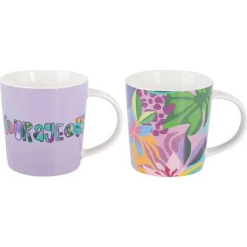 Maxwell & Williams Sada 2 ks hrnečků Courageous, Be Fierce, 380 ml