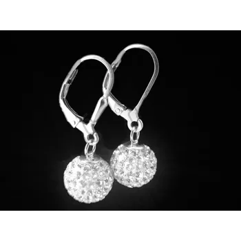 Náušnice Steel Jewelry Náušnice krystalkové koule 8 mm z chirurgické oceli NS090132 dárkové balení zdarma