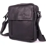 Malá pánská kožená crossbody taška GreenWood no. 191051 černá