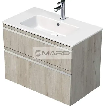 Koupelnový nábytek Smart40 Neo Skříňka se 2 zásuvkami s umyvadlem 80 x 46 cm světlý dekor, NEO 80 2Z A3136