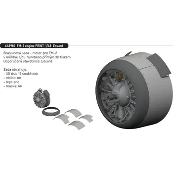 Plastikový model Eduard 1/48 FM-2 engine PRINT (EDUARD)
