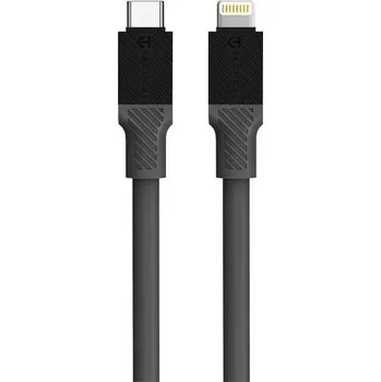 Datový kabel Nabíjecí a datový kabel Tactical Fat Man USB-C/Lightning 1m šedý