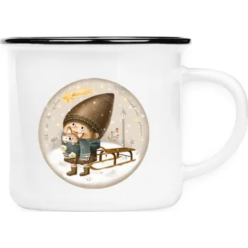 Keramikáček s potiskem Vánoční přání-hrnek kluk