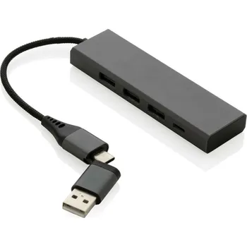 USB hub USB rozbočovač Terra z RCS recykl. hliníku