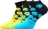 Pánské ponožky BOMA Piki 42 smajlík 3 páry žluté/zelené/modré