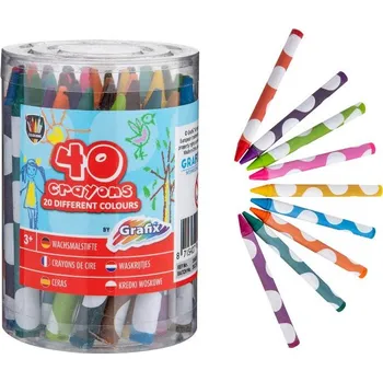 GRAFIX Voskovky barevné v kyblíku sada 40ks