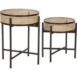 Mauro Ferretti Sada konferenčních kovových stolků FUJI, vzor vídeňské pleteniny