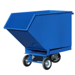 HTI Výklopný přepravník pro sypké materiály s dvojitým dnem, sítem a výpustným kohoutem - 600l EW-5912