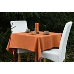 Nelly Oranžové lněné ubrusy a běhouny Rozměr: 40x140 cm